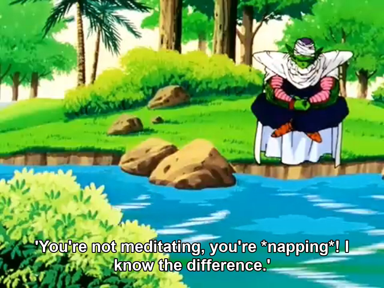 You feel good. You feel great. You. Can. Do. This. / Or / You're not meditating. You're sleeping, I know the difference.