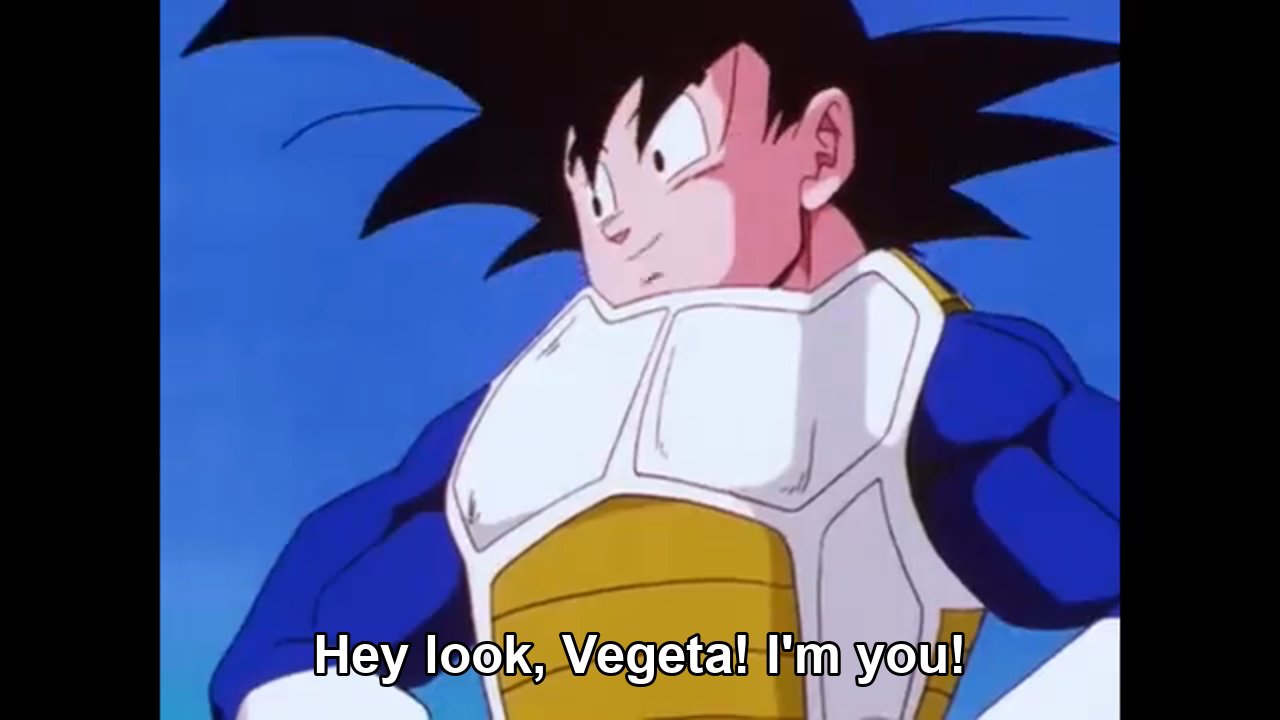 Hey, look Vegeta! I'm you! Paragon 'til death!
