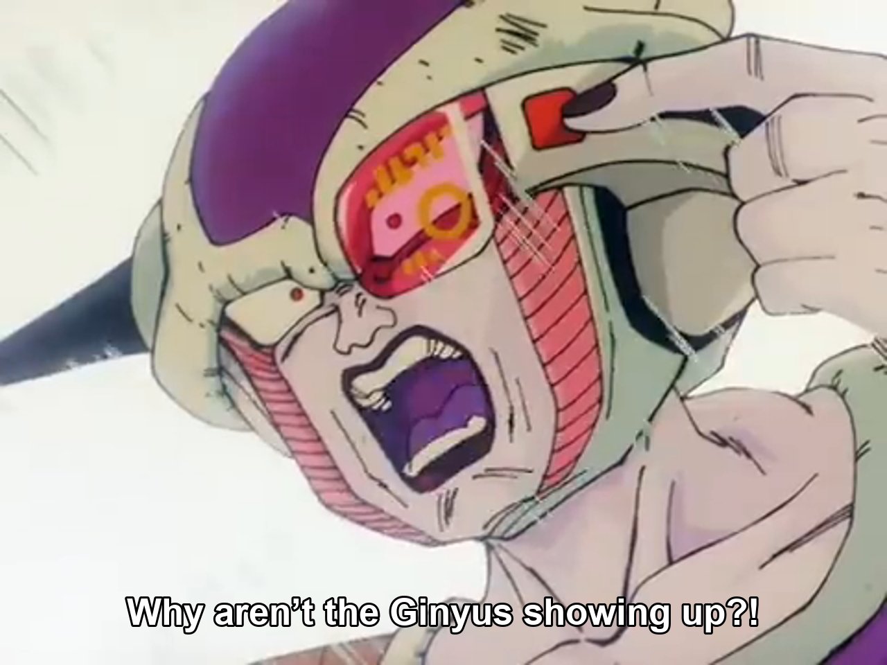WHY AREN'T THE GINYU'S RESPONDING?! / Oh they're dead. / WHY ARE THEY DEAD?!